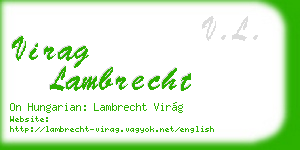 virag lambrecht business card