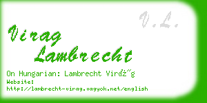 virag lambrecht business card